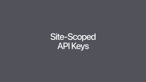 Site-scoped API keys for clinical partners